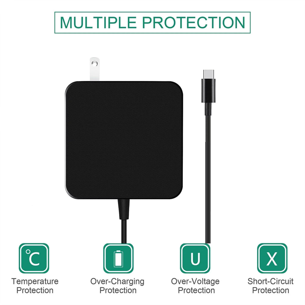 K-MAINS USB Type-C 65W AC Adapter Replacement for Lenovo P51s T470 T470s T570 x270 Power Charger PSU