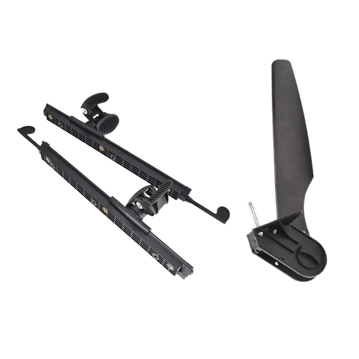 Tnarru Kayak Rudder Kayak Foot Pegs Boat Tail Watercraft Rudder with Foot Brace Pedals for Fishing Boat Canoeing Marine Accessories