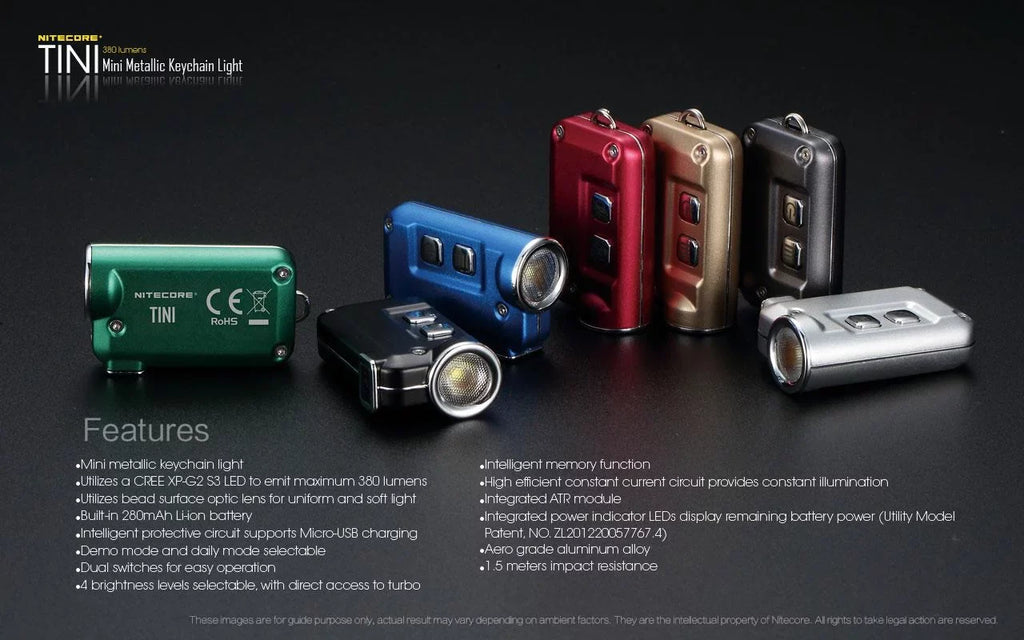 Value Bundle: Nitecore UT32 Dual Emitter Headlamp - (5700K, Cool White) - (3000K, Warm White) with 1X NL1834 Battery and 1x TINI Keychain Light (Random Color Choices)