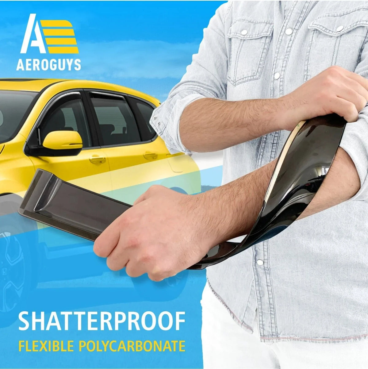 AEROGUYS in-Channel Window Deflectors Extra Resilient Window Visors Rain Guards Fit for Honda CR-V 2017-2022, Sun Visors, Wind Deflectors, Vent Visors, Car Accessories - 4pcs. AG0064