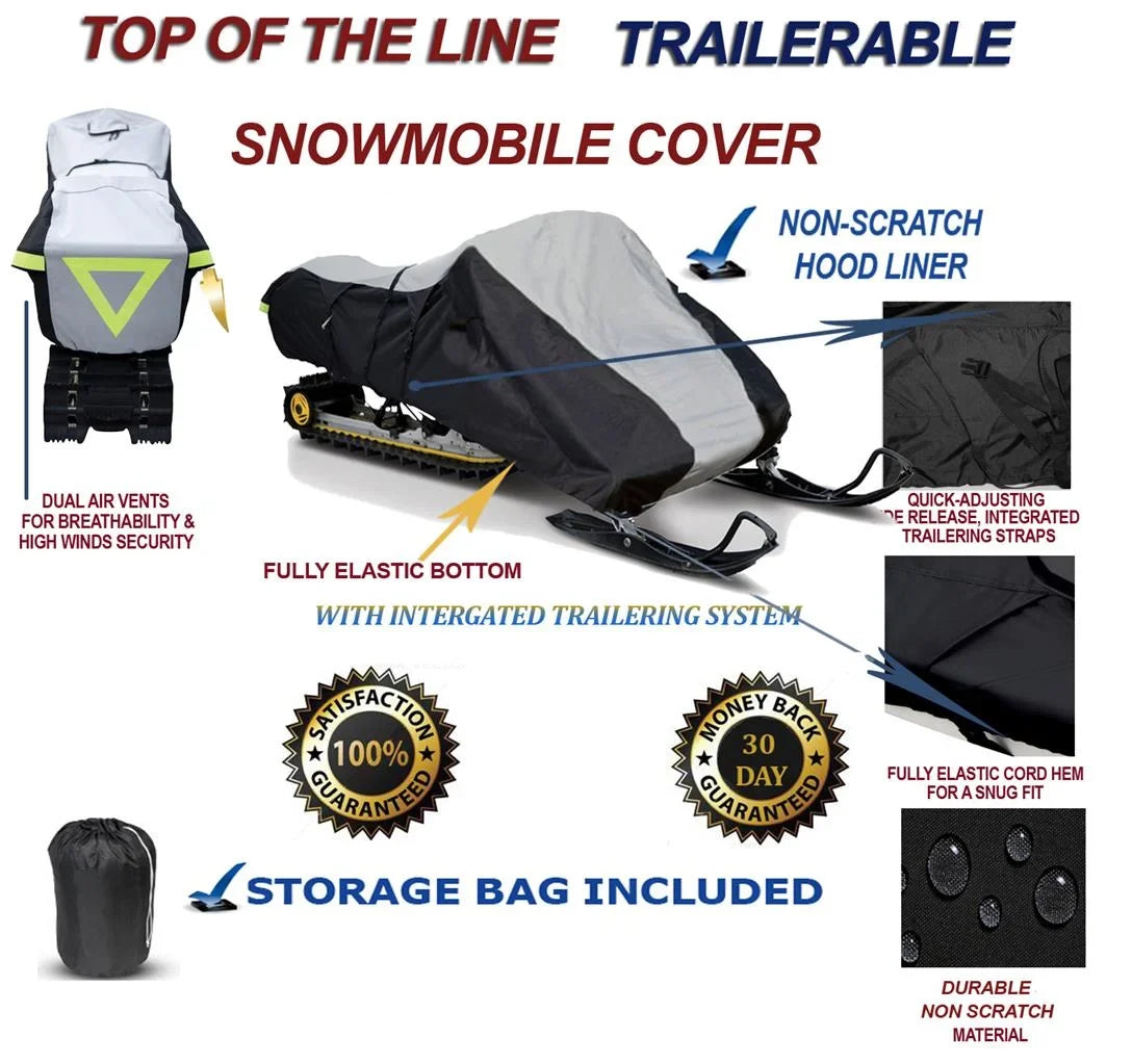 600D Snowmobile Travel and Storage Enclosure Compatible for 2004-2004 Model Year Ski Doo Bombardier GSX SPORT 2 UP 600 Sleds. Slush and Mud Protection