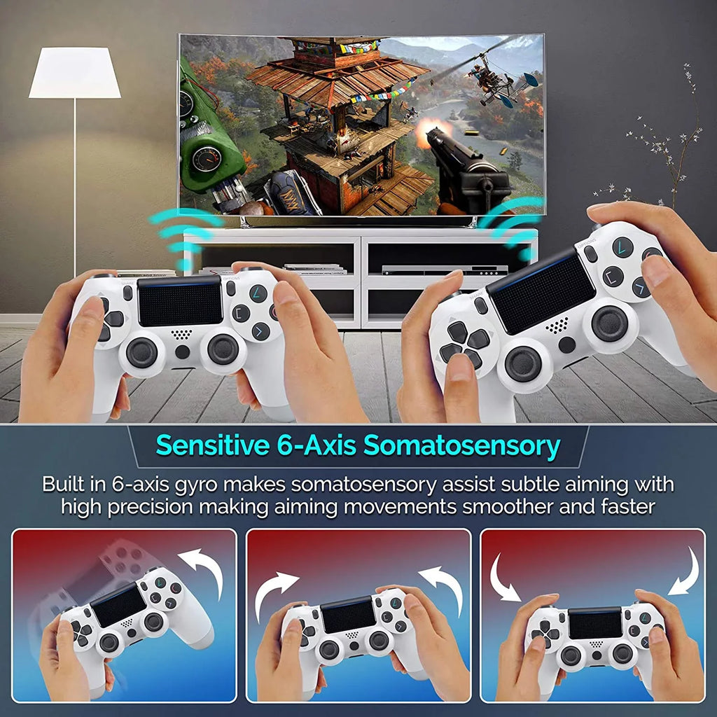 PRO Wireless GamePad Compatible with Samsung S21 FE Controller Plus 1,000 Battery/Built-In Speaker/Gyro/Remote BlueTooth Slim (White)