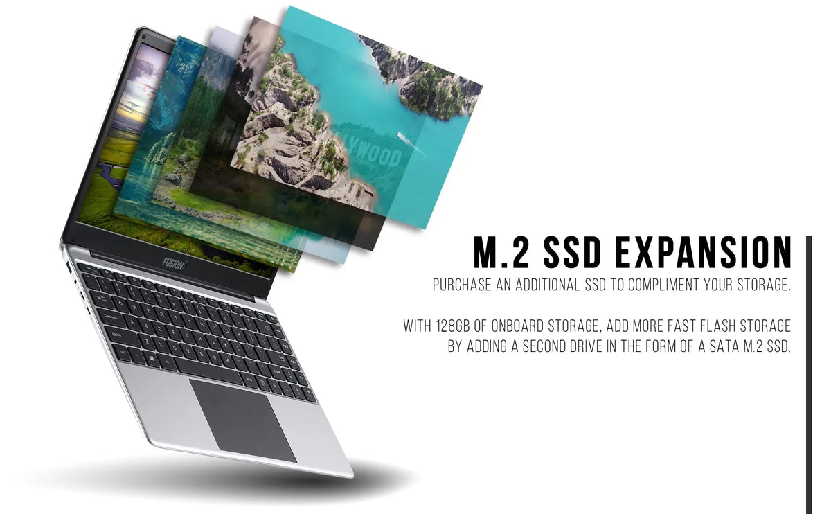 14.1" Full HD Windows 10 Laptop - Windows 11 Compatible, 128GB Storage, 4GB RAM, T90B+ Pro Model Lapbook, Intel Quad Core CPU, 5GHz WiFi (Dual-Band WiFi) 2X WiFi speeds, Supports M.2 SATA SSD