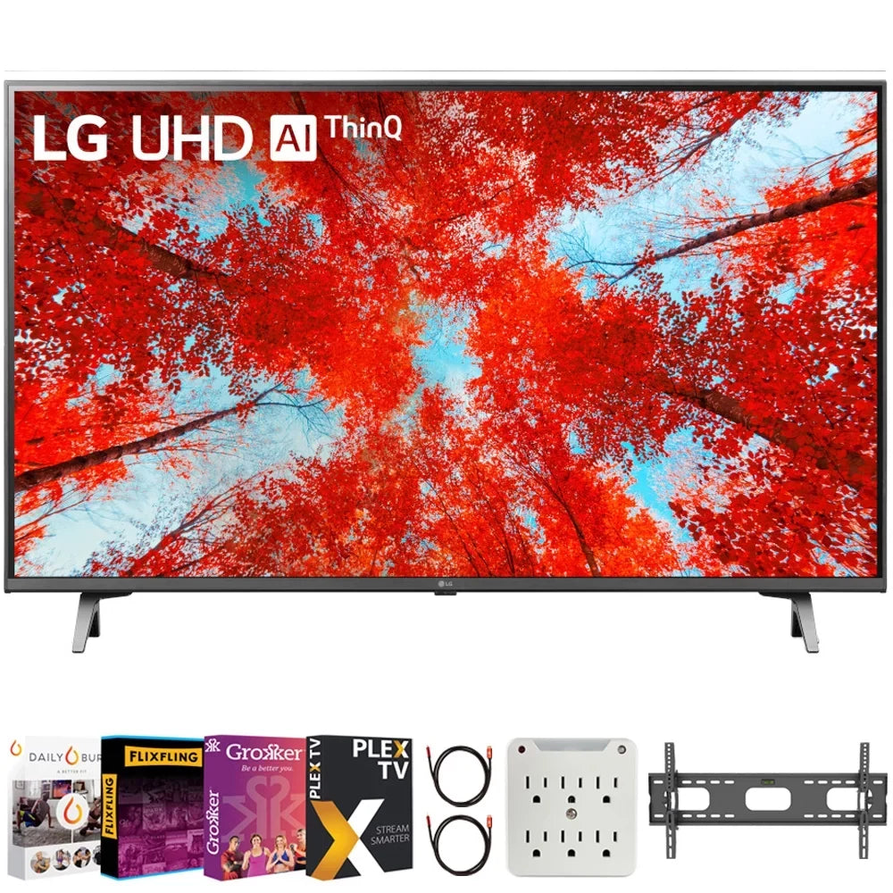 LG 50UQ9000PUD 50 Inch HDR 4K UHD LED TV (2022) Bundle with Complete Mounting and Premiere Movies Streaming Kit