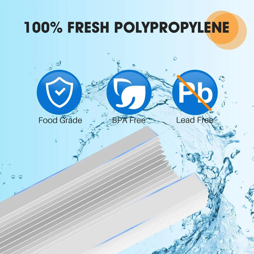 PUREPLUS 10" x 4.5" Whole House Pleated Sediment Filter for Well Water, Replacement Cartridge for GE FXHSC, Culligan R50-BBSA, Pentek R50-BB, DuPont WFHDC3001, American Plumber W50PEHD, GXWH40L, 4Pack