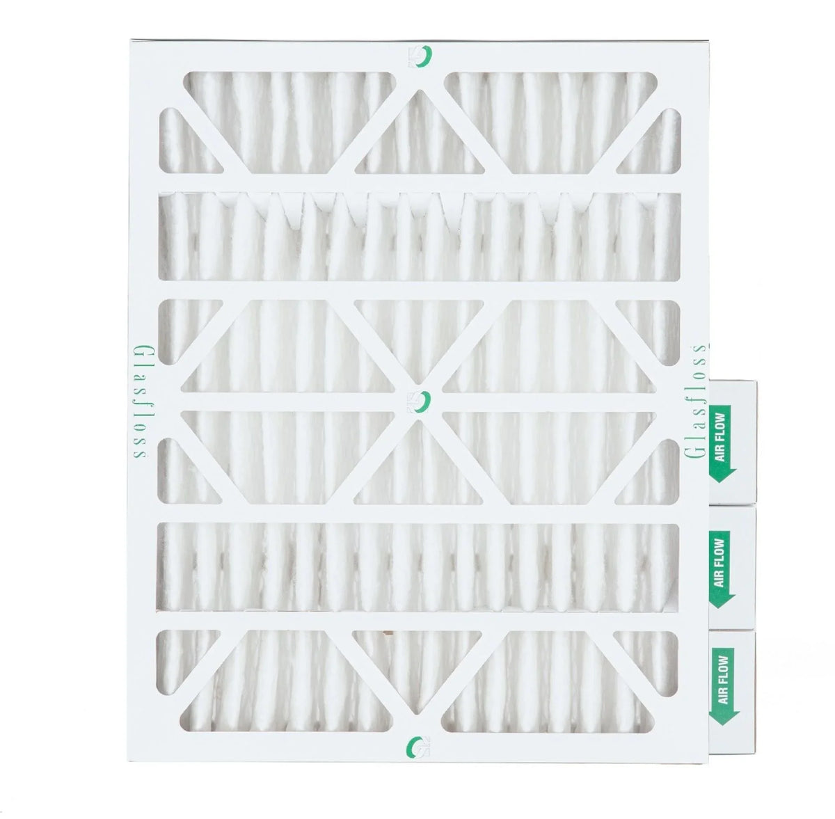 16x20x4 MERV 13 Pleated AC Furnace Air Filters by Glasfloss Industries. 4 Pack (Actual Depth: 3-3/4")