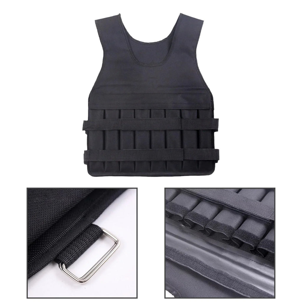 AMLESO Loading Vest Exercise Jacket for Boxing Running Gym Fitness 8 Pockets Exercise Slim Arrangement Strength Training Body Weight Vest