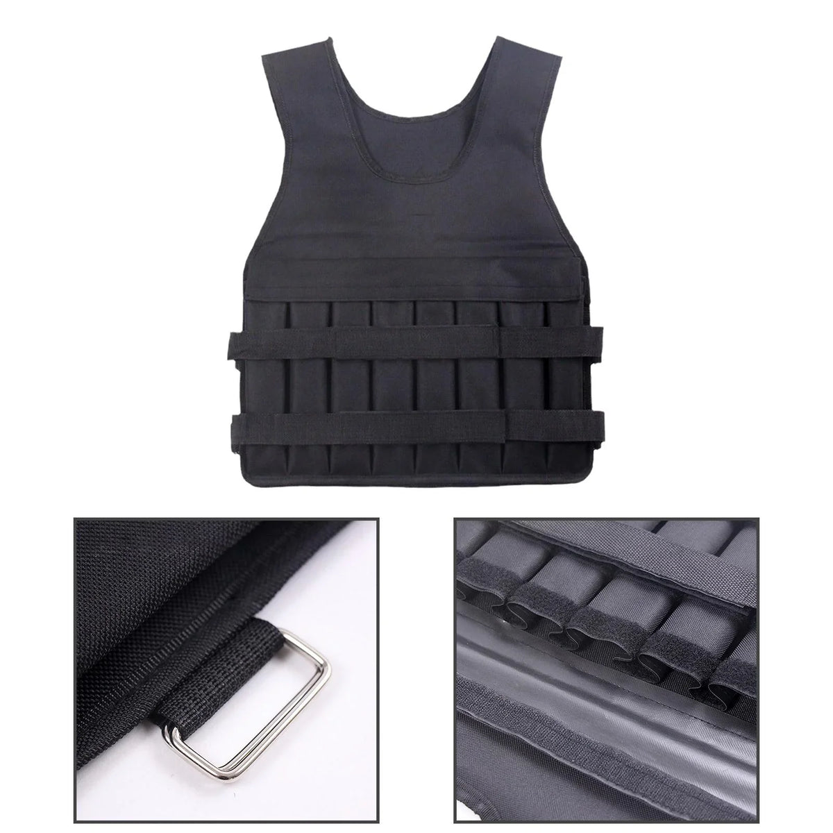 AMLESO Loading Vest Exercise Jacket for Boxing Running Gym Fitness 8 Pockets Exercise Slim Arrangement Strength Training Body Weight Vest
